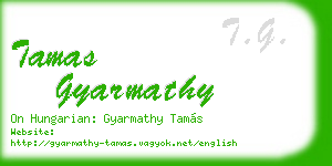 tamas gyarmathy business card