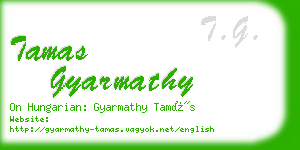 tamas gyarmathy business card